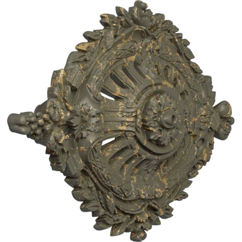 35 7/8"W x 22 1/2"H x 4 3/8"P Antonio Ceiling Medallion
