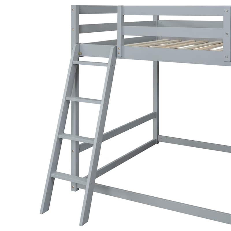 Merax Full over Full Bunk Bed with Ladder, Slide and Shelves