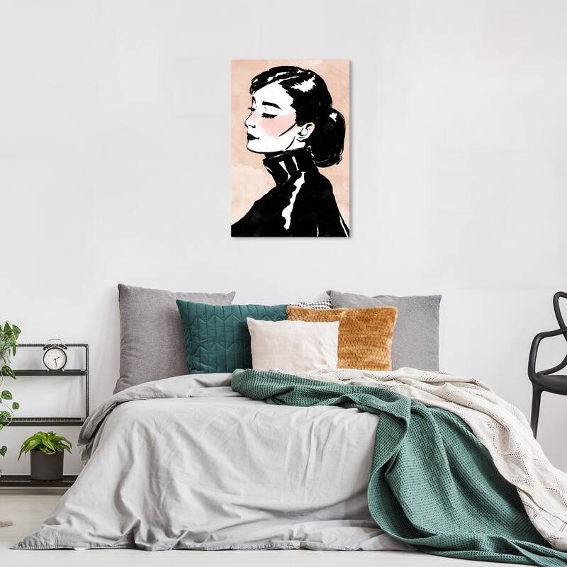 Wynwood Studio Fashion and Glam Serene Icon Pink and Light Pink Modern & Contemporary Wall Art Canvas Print - 24 x 16