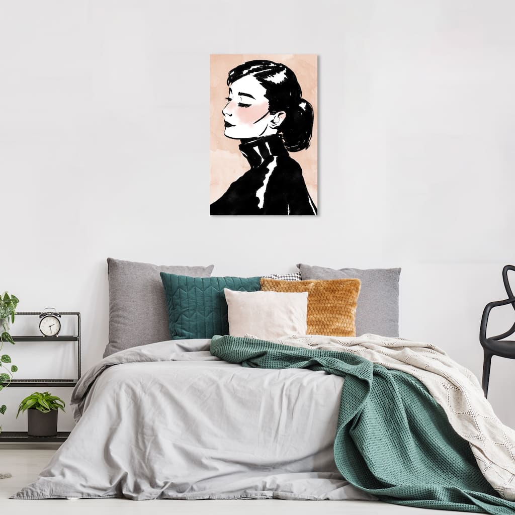 Wynwood Studio Fashion and Glam Serene Icon Pink and Light Pink Modern & Contemporary Wall Art Canvas Print