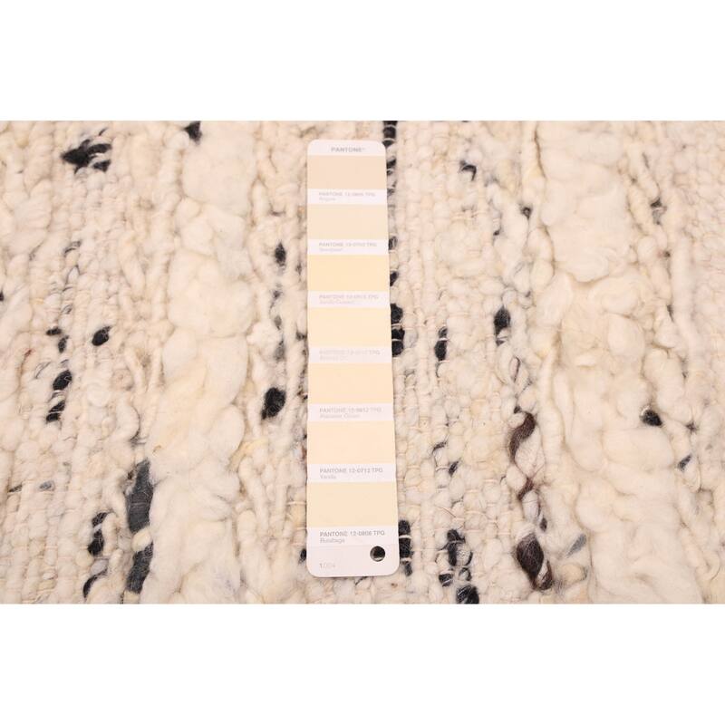 ECARPETGALLERY Hand-knotted Looma Cream Wool Rug - 8'1 x 10'3