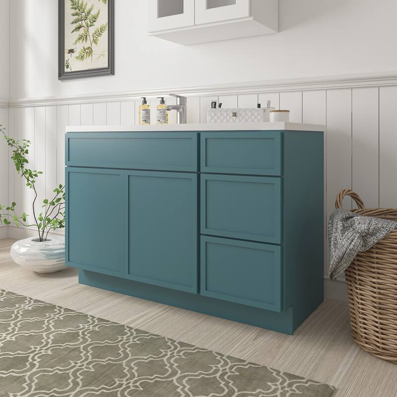 Vanity Art 45" Birch Freestanding Bathroom Vanity Cabinet without Top