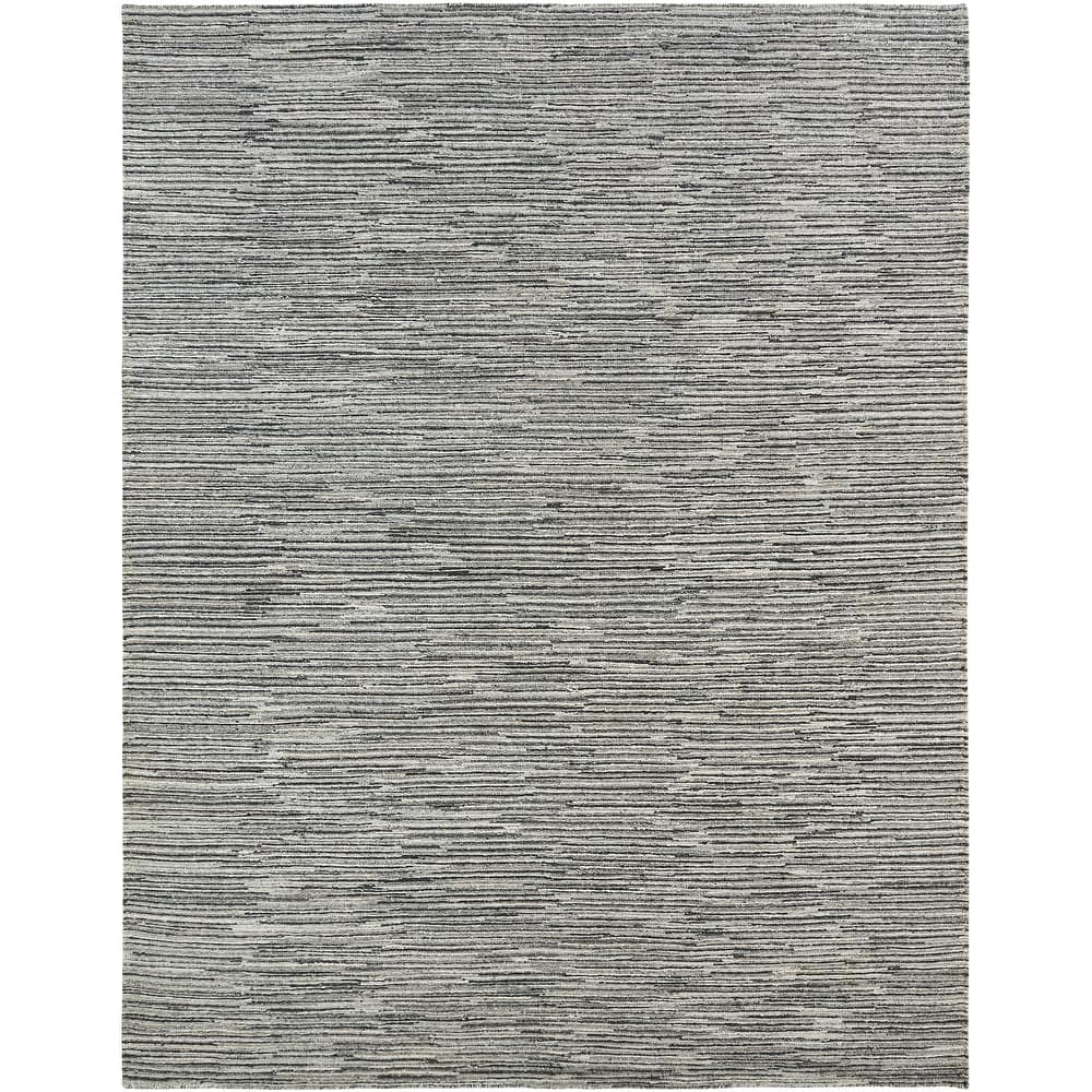 Modern Grey Flatweave Weave 100% Viscose Area Rug