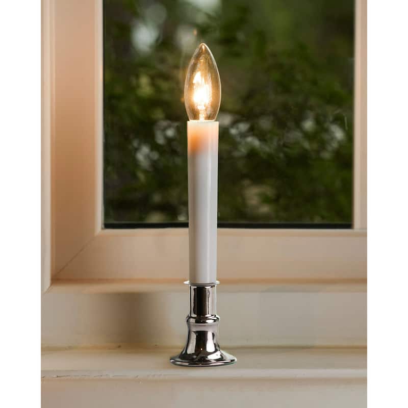 Lighted Christmas Window Candles with Sensor - 9" - Set of 4