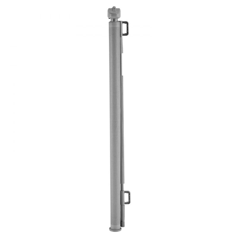 Retractable Baby Gate with Escape-Proof Bottom Hook and Mesh Design for Kids and Pets Safety