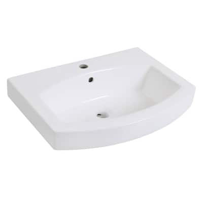 Kingston Brass EV2418 Inflection 24" Ceramic Semi-Recessed Bathroom