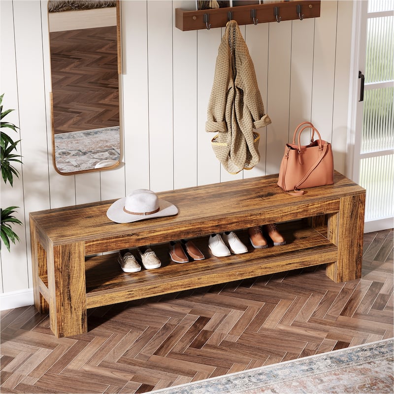 Entryway Shoe Bench with Storage End of Bed Bench for Bedroom