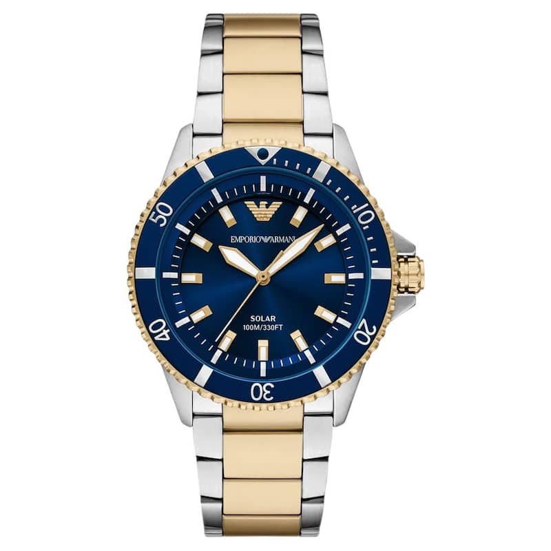 Emporio Armani Men's World Explorer Blue Dial Watch - AR11738 - One Size