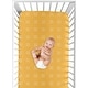 preview thumbnail 4 of 4, Yellow and White Boho Mudcloth Fitted Crib Sheet Mustard Orange Bohemian Woodland Tribal Hatch Triple Line Chic Gender Neutral