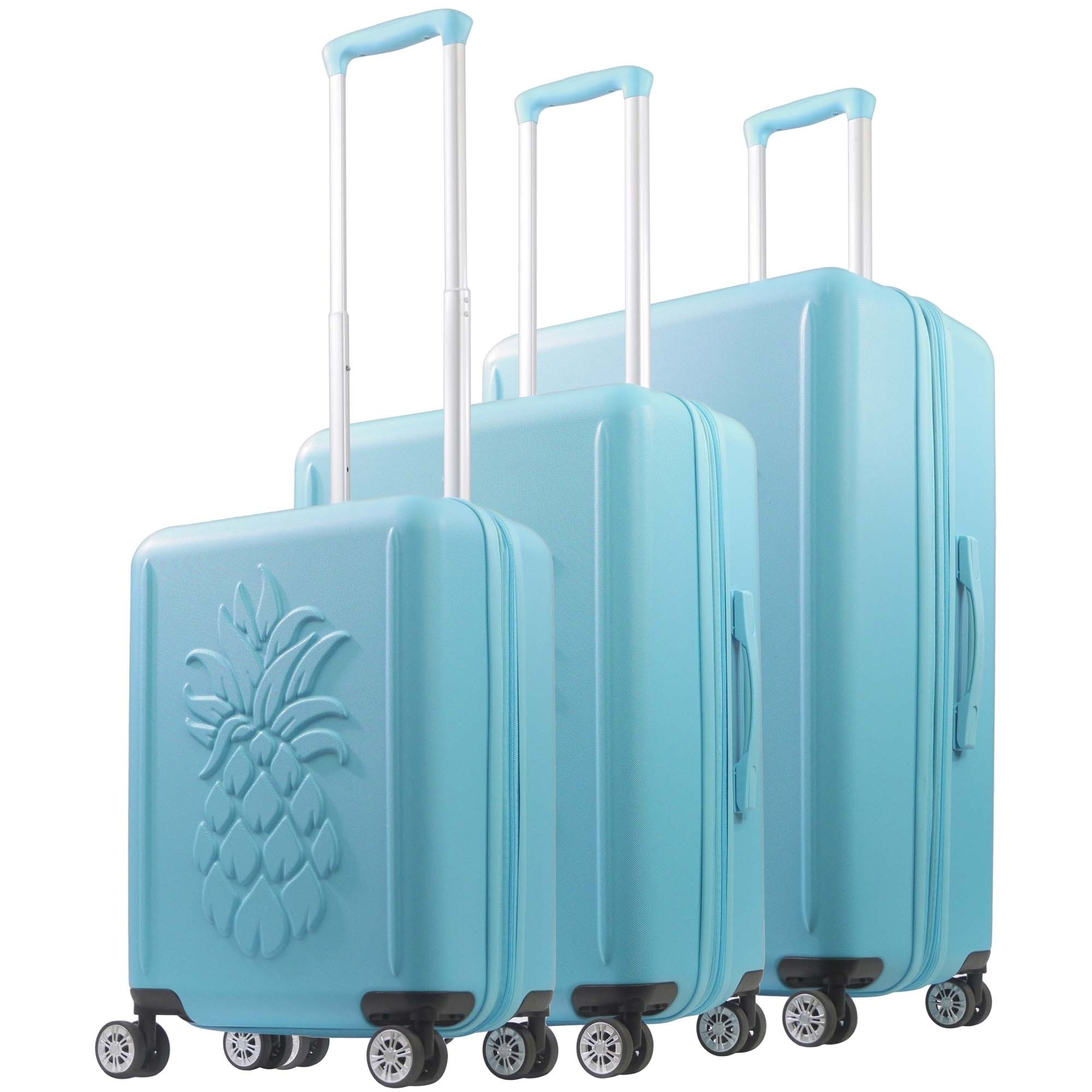 Tommy Bahama 3-Piece Hardside Luggage Set with 3D Pineapple - 30", 26" & 21.5" Spinner Suitcases