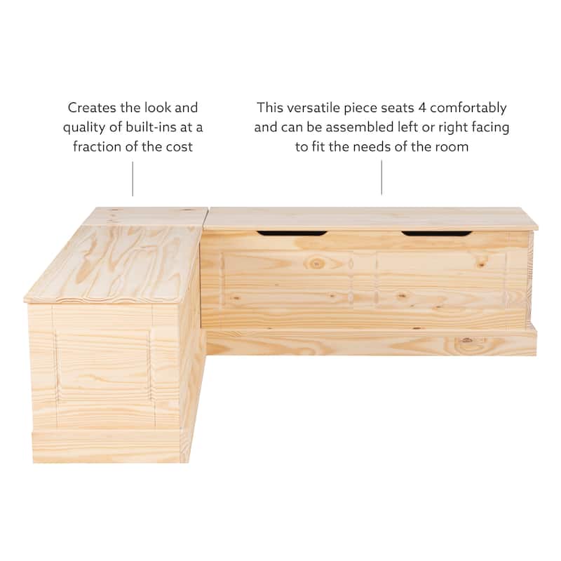 Josie L-shaped Backless Breakfast Nook Bench