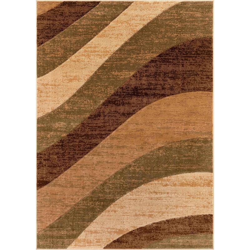Well Woven Good Vibes Cecilia Modern Striped 3D Hand-Carved Area Rug