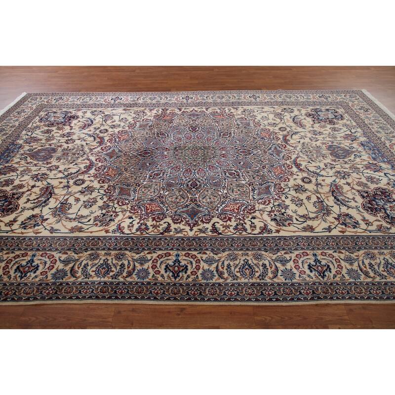 Vegetable Dye Nain Persian Area Rug HandKnotted Wool Carpet 8'1"x11