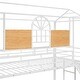 preview thumbnail 13 of 11, White House-shaped Metal Bunk Bed wHouse Roof Frame, Twin Over Twin Bed, Storage Stair, Slide for Teens Children Playhouse Bed