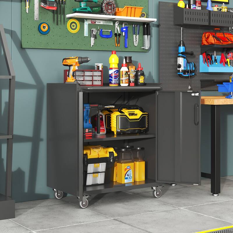 Heavy-Duty Rolling Tool Cabinet - Black
