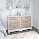 River Brook Dresser from kathy ireland Home by Bush Furniture - White Suede Oak/Barnwood