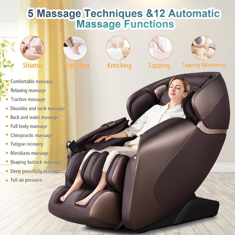 Relaxe Zero Gravity Shiatsu Massage Chair with Heating (SL-Track)
