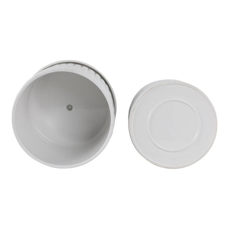 Ceramic Planter Dot Texture Gloss Finish (Set of 2) - 10", 9" White - 12" x 12" x 10"