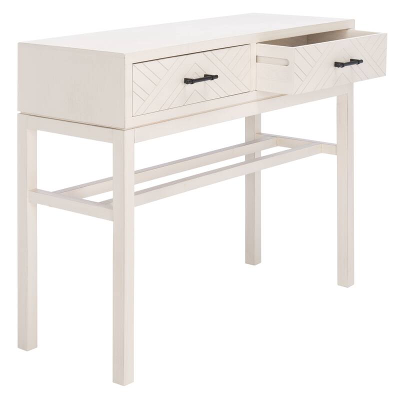 SAFAVIEH Lorraine 2-Drawer Console - 35.5" W x 13" L x 29.5" H - 36Wx13Dx30H