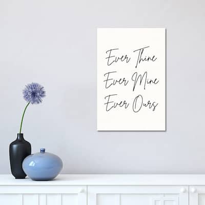 iCanvas "Ever Thine Ever Mine Ever Ours" by Nicole Basque Canvas Print