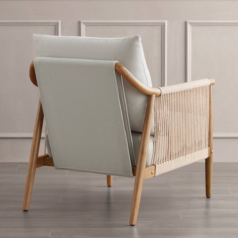 Lynn Accent Chair with Braid Wood Arm