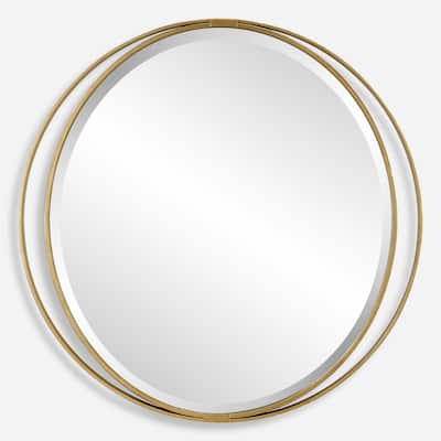 Uttermost 09991 Rhodes 36" Diameter Oval Framed Bathroom Mirror