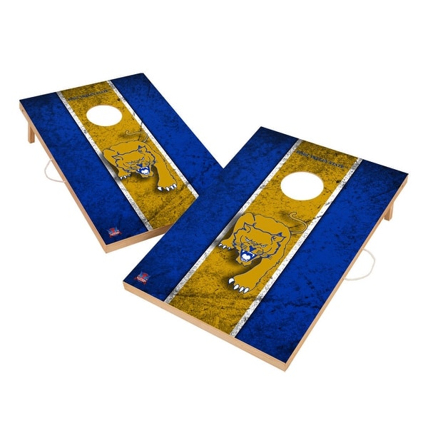slide 2 of 5, Vintage Fort Valley State University Wildcats Regulation 2x4 Cornhole Set