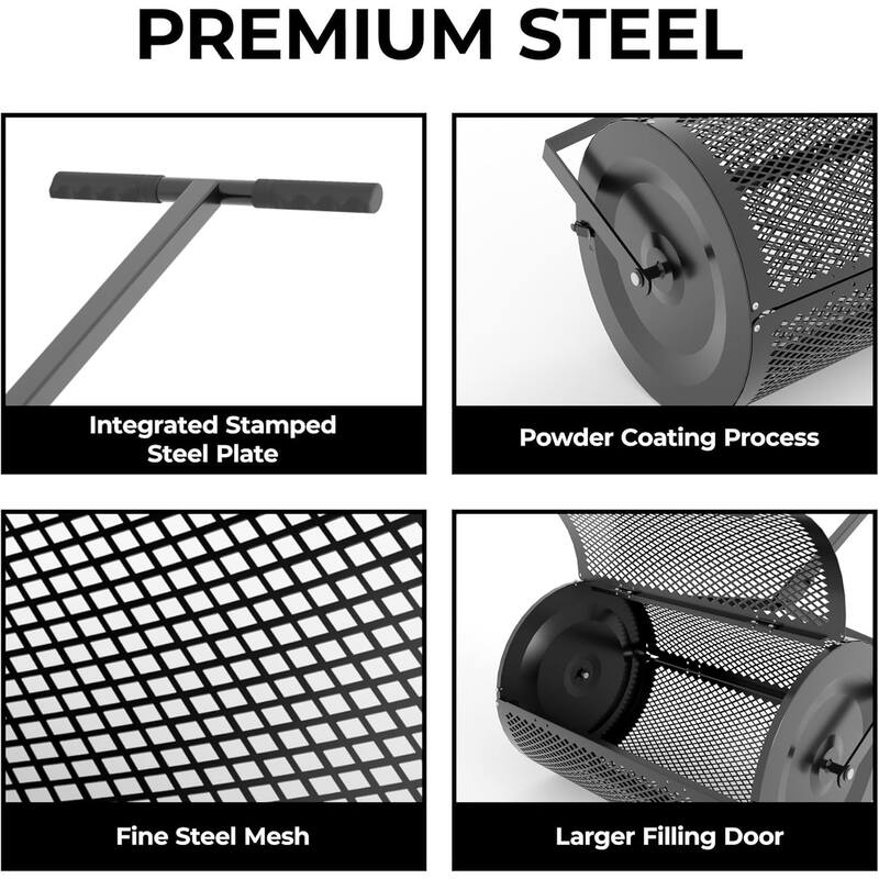 Metal Grid Compost Spreader, with Assembly Tools