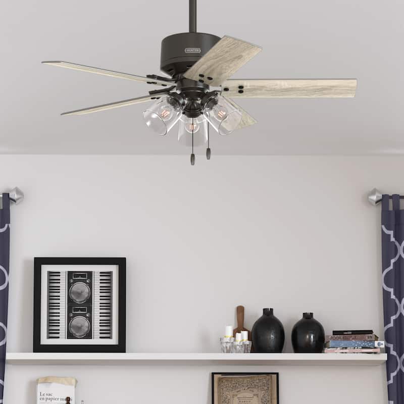 Hunter 44" Sencillo Ceiling Fan with LED Light Kit and Pull Chain - Noble Bronze