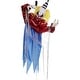 preview thumbnail 8 of 11, Haunted Hill Farm Wiggles the Animatronic Twisting, Talking Clown Greeter with Folding Door Hook for Scary Halloween Decoration