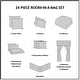 preview thumbnail 20 of 37, Madison Park Essentials Katarina 24-Piece Complete Bedroom Set (Window Panels and Sheet Set Included)