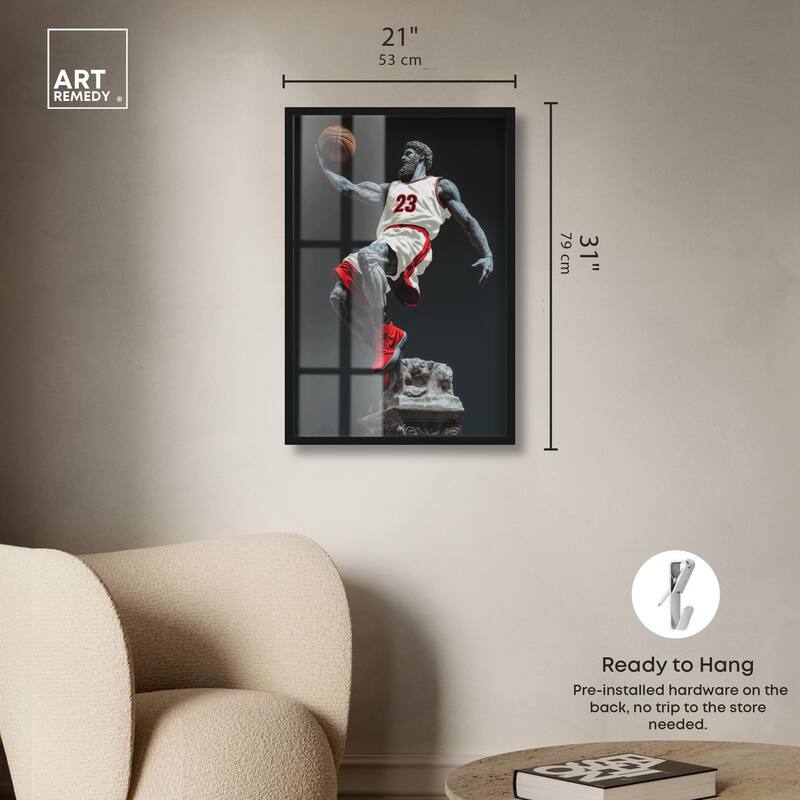 Basketball White Uniform Shadowbox by Art Remedy