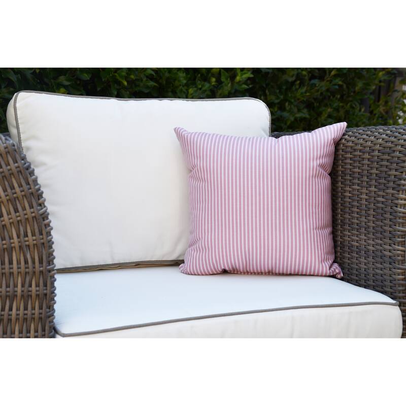 16 x 16 inch Ticking Stripe Outdoor Pillow