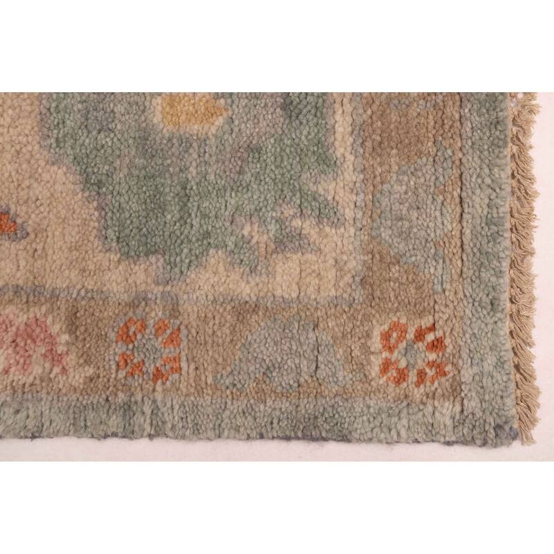 ECARPETGALLERY Hand-knotted Modern Oushak Teal Wool Rug - 8'1 x 9'11