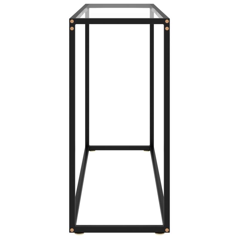 vidaXL Console Table Transparent 39.4"x13.8"x29.5" Tempered Glass - 39.4" x 13.8" x 29.5"