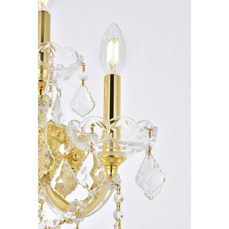 Fleur Illumination Collection Wall Sconce D:12in H:22in E:8.5in Lt:3 Gold Finish