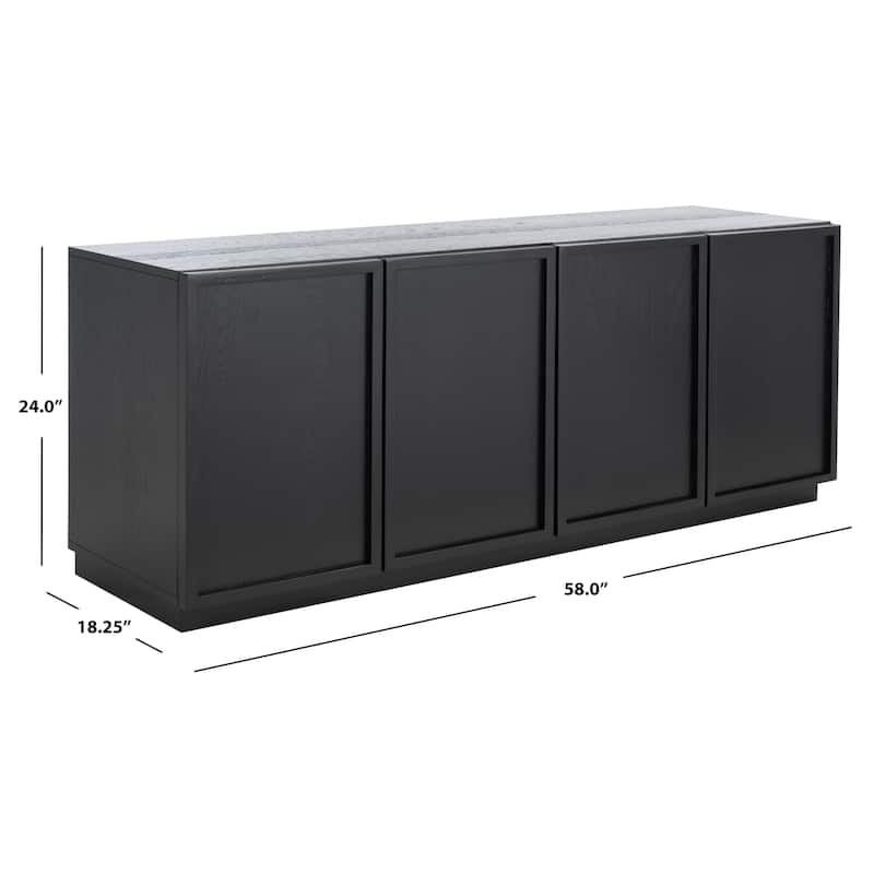 SAFAVIEH Couture Zeus 4 Door Wood Media Stand - 58"W x 18"D x 24"H