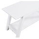 preview thumbnail 4 of 13, Roundhill Furniture Elyz Solid Wood Bench with Shelf, White