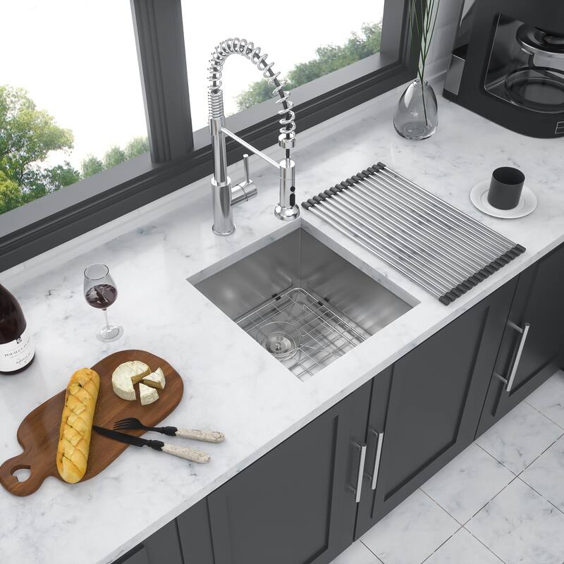 Undermount Kitchen Sink 16 Gauge 9 Inch Deep Single Bowl Kitchen Sink Basin