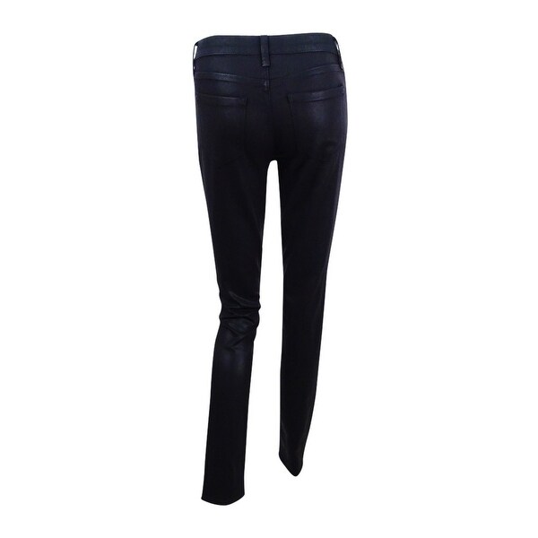 black coated skinny jeans womens