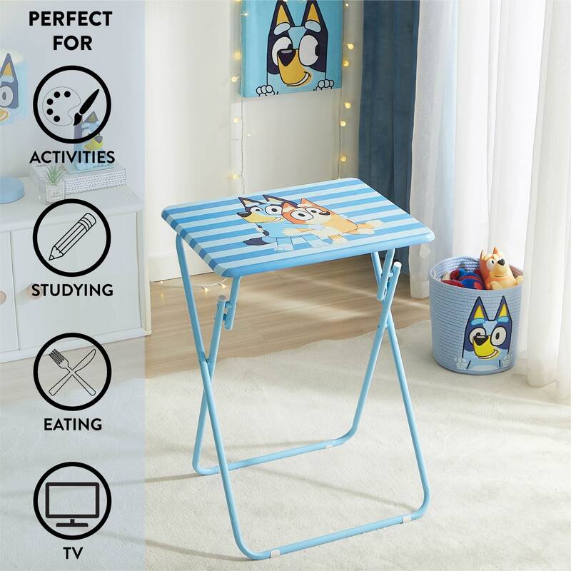 Bluey Folding Tray Table,Portable Snack & Laptop Table