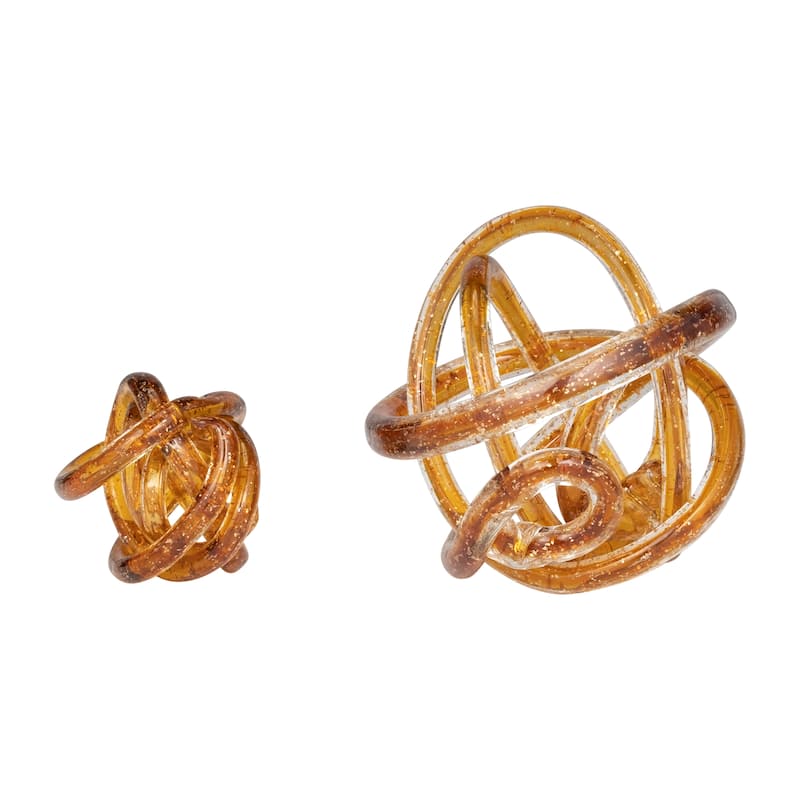 Sagebrook Home Sculptural Glass Abstract Knot, Decorative Objects, Home Accent Piece