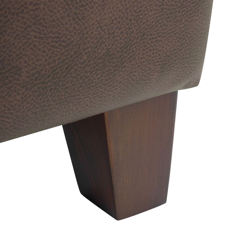 Copper Grove Luxury Large Faux Leather Storage Ottoman