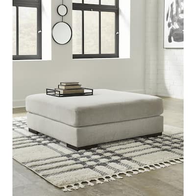 Signature Design by Ashley Artsie Gray Oversized Accent Ottoman