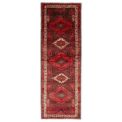 ECARPETGALLERY Hand-knotted Anadol Red Wool Rug - 3'11 x 11'6