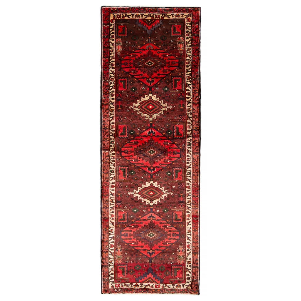 ECARPETGALLERY Hand-knotted Anadol Red Wool Rug - 3'11 x 11'6