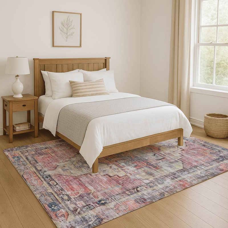 Premium Washable Super Soft Vintage Traditional Mayfield Rug