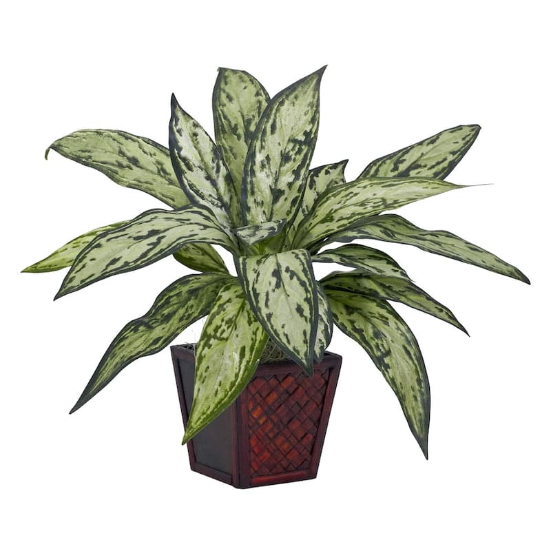Artificial Silk Plants Set of 2 Realistic Faux Greenery Decor Home Office Living Room Plants - 1ft.