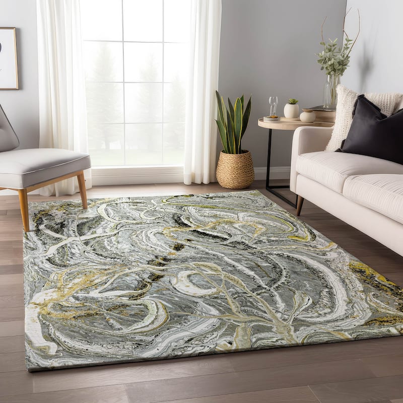 Premium Washable Super Soft Abstract Contemporary Mayfield Rug - Multi - 3' x 5' - Rectangle