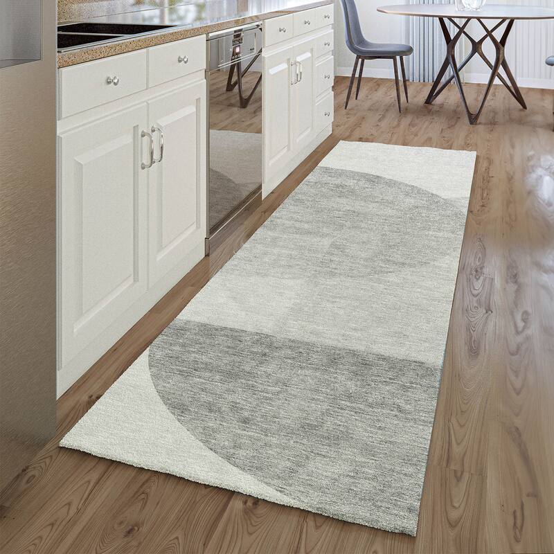 Premium Washable Super Soft Modern Deco Mayfield Rug - Gray - 2' 3" x 7' 6" - Runner